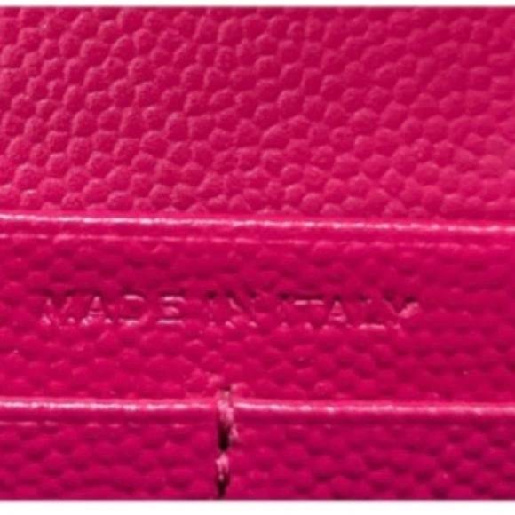 Saint Laurent Grain De Poudre Matelasse Chevron YSL Monogram Flap Pink Authentic - Picture 7 of 10